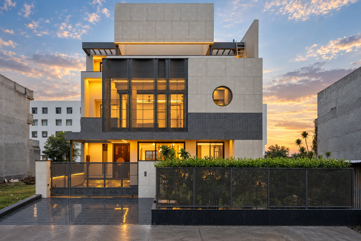 Sector 79 Kothi Front Grand Entrance
